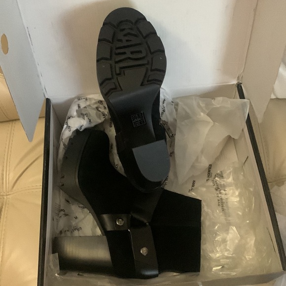 Karl Lagerfeld Platform Leather Booties Size 8 NIB - Picture 11 of 11